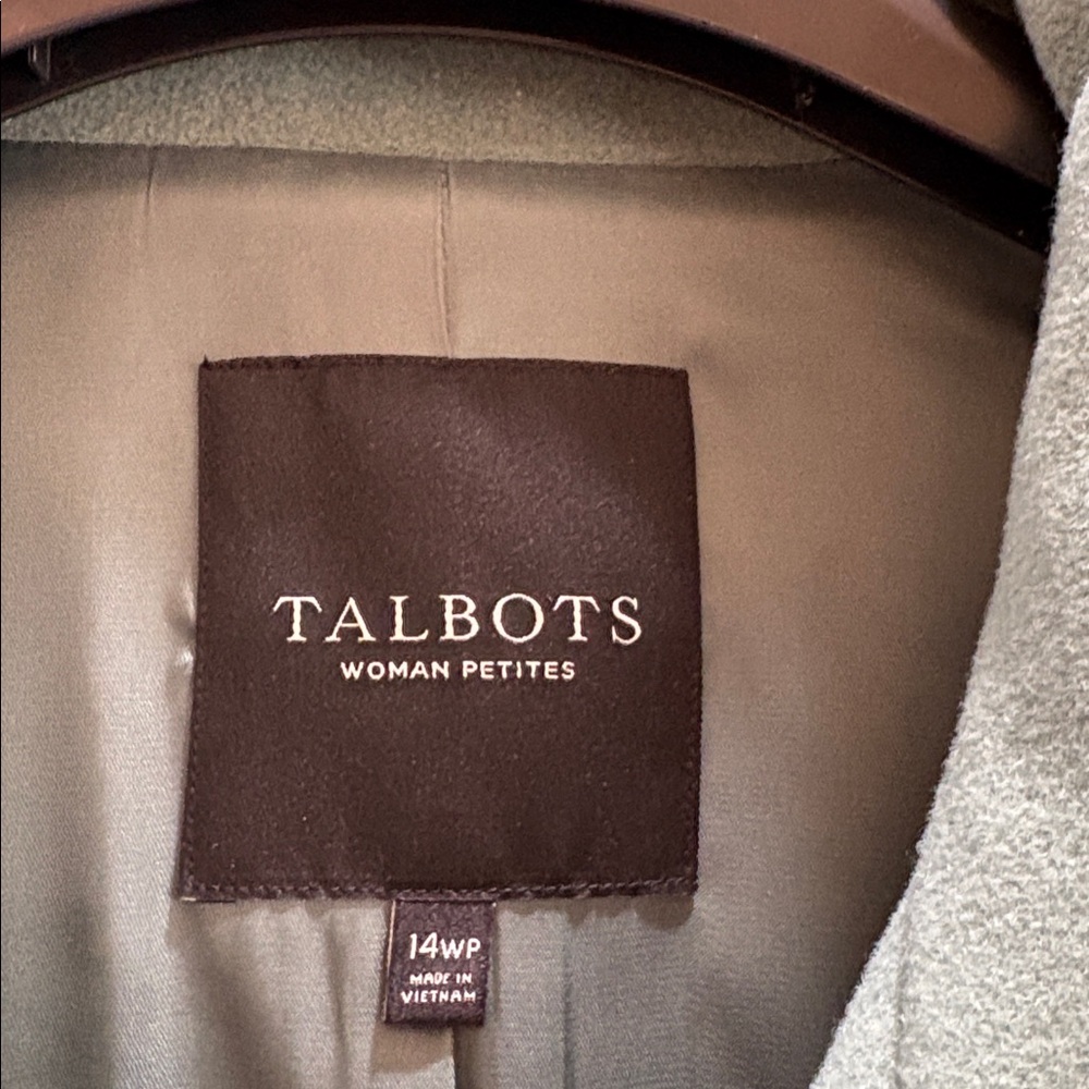 Talbots Women's aquamarine wool coat - Picture 2 of 9
